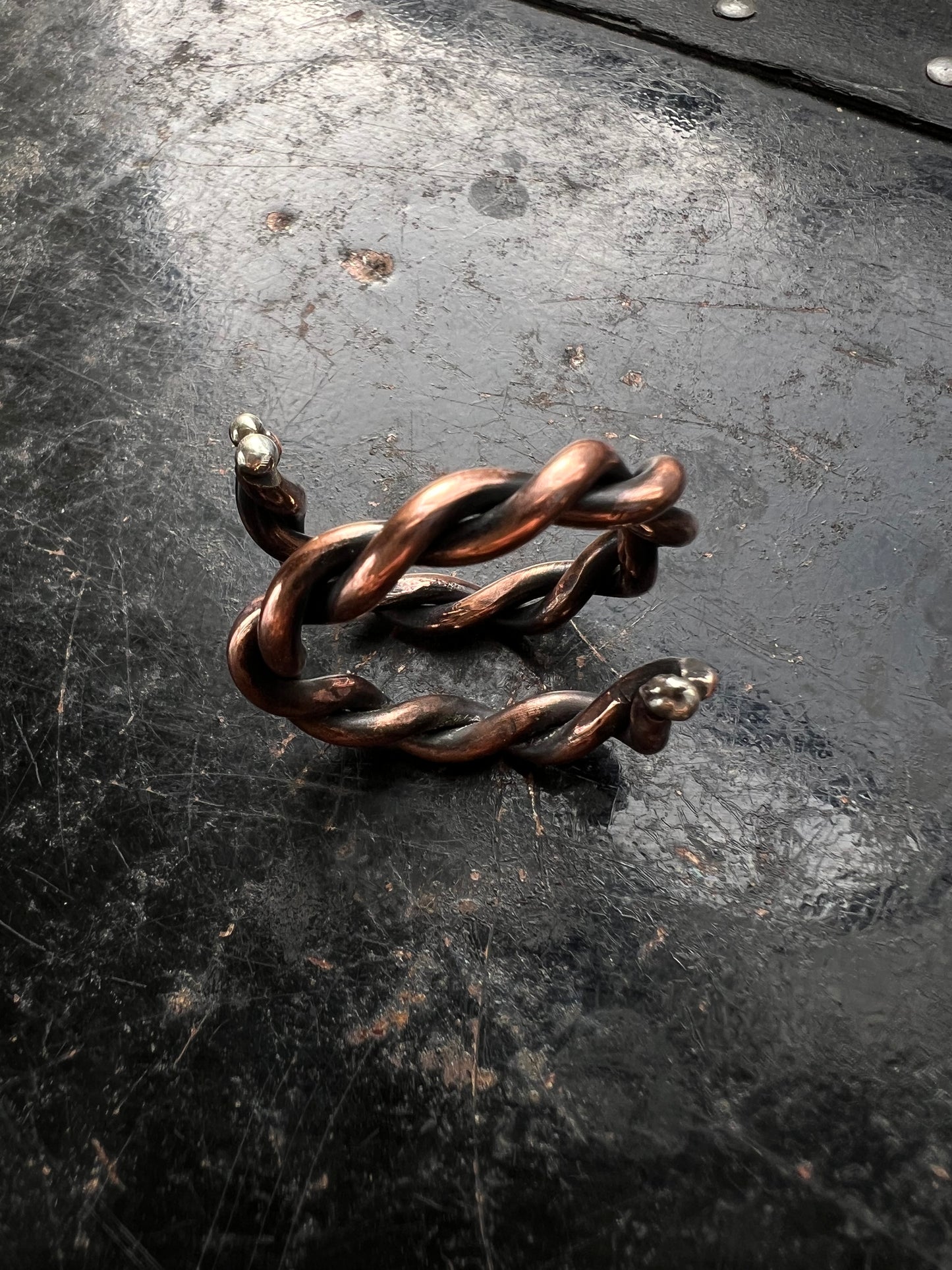 Twisted Cooper Ring — size 11 (slightly adjustable)