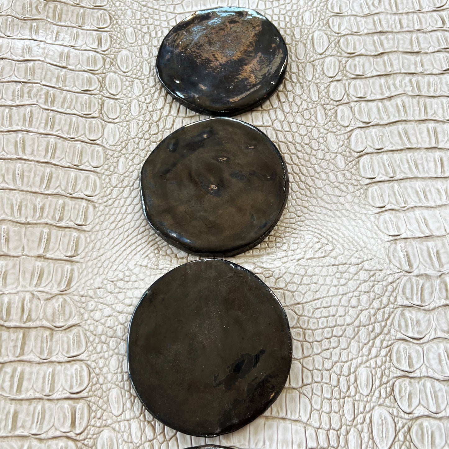 Cosmic Black Ice — set of 4 plates/coasters