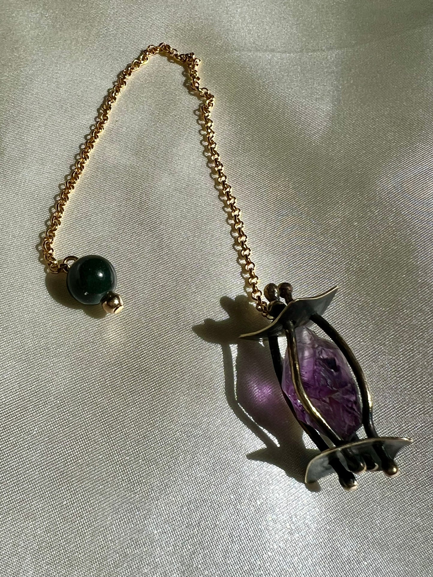 Amethyst Lantern Pendulum