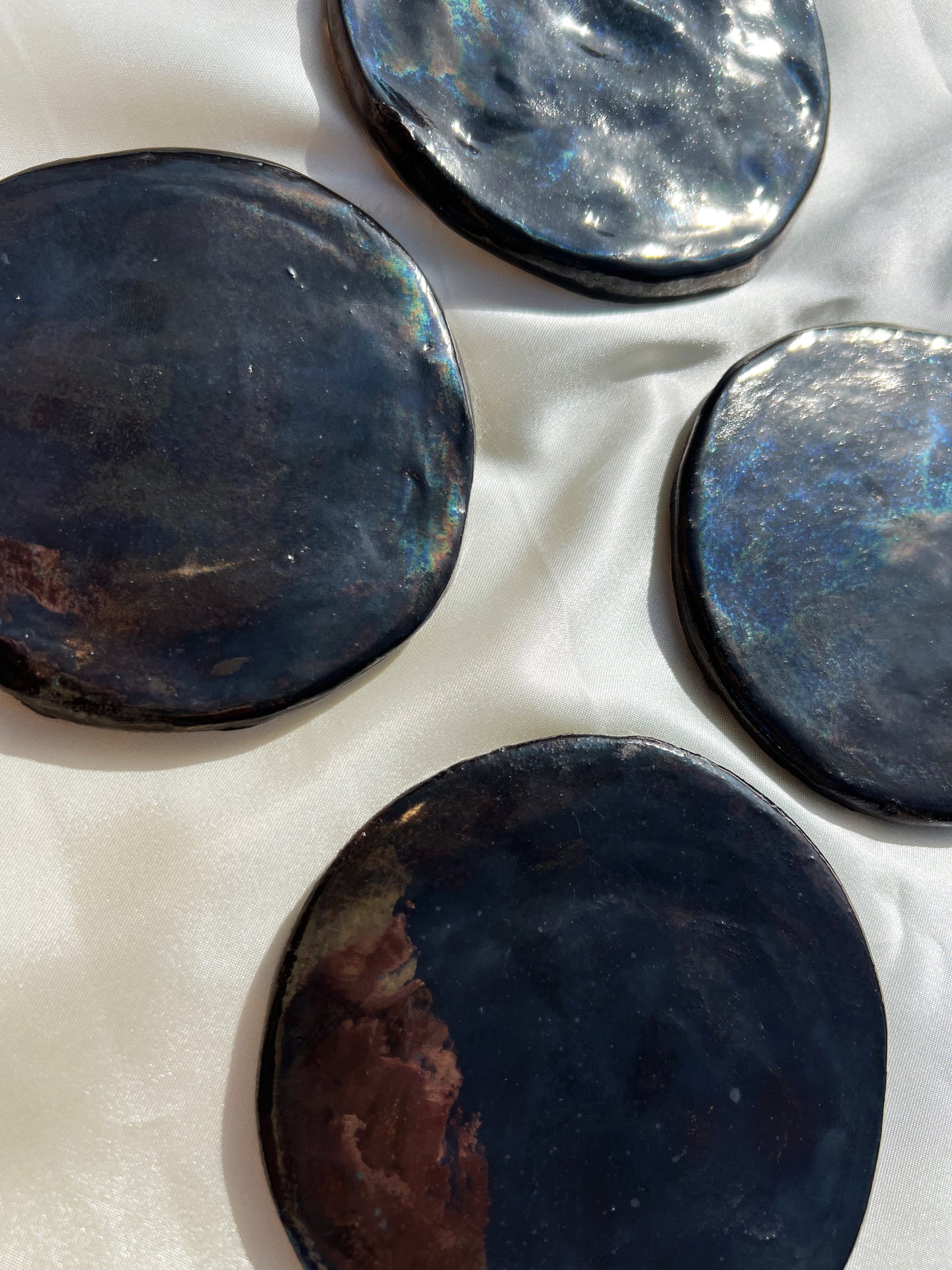 Cosmic Black Ice — set of 4 plates/coasters