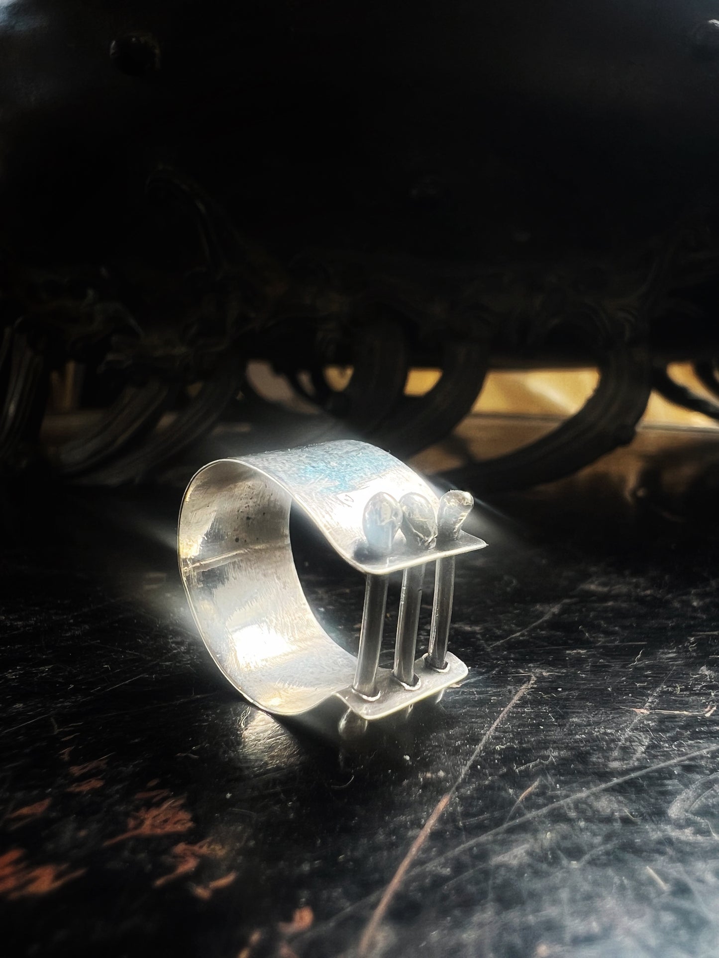 Brutalist ring — made to order