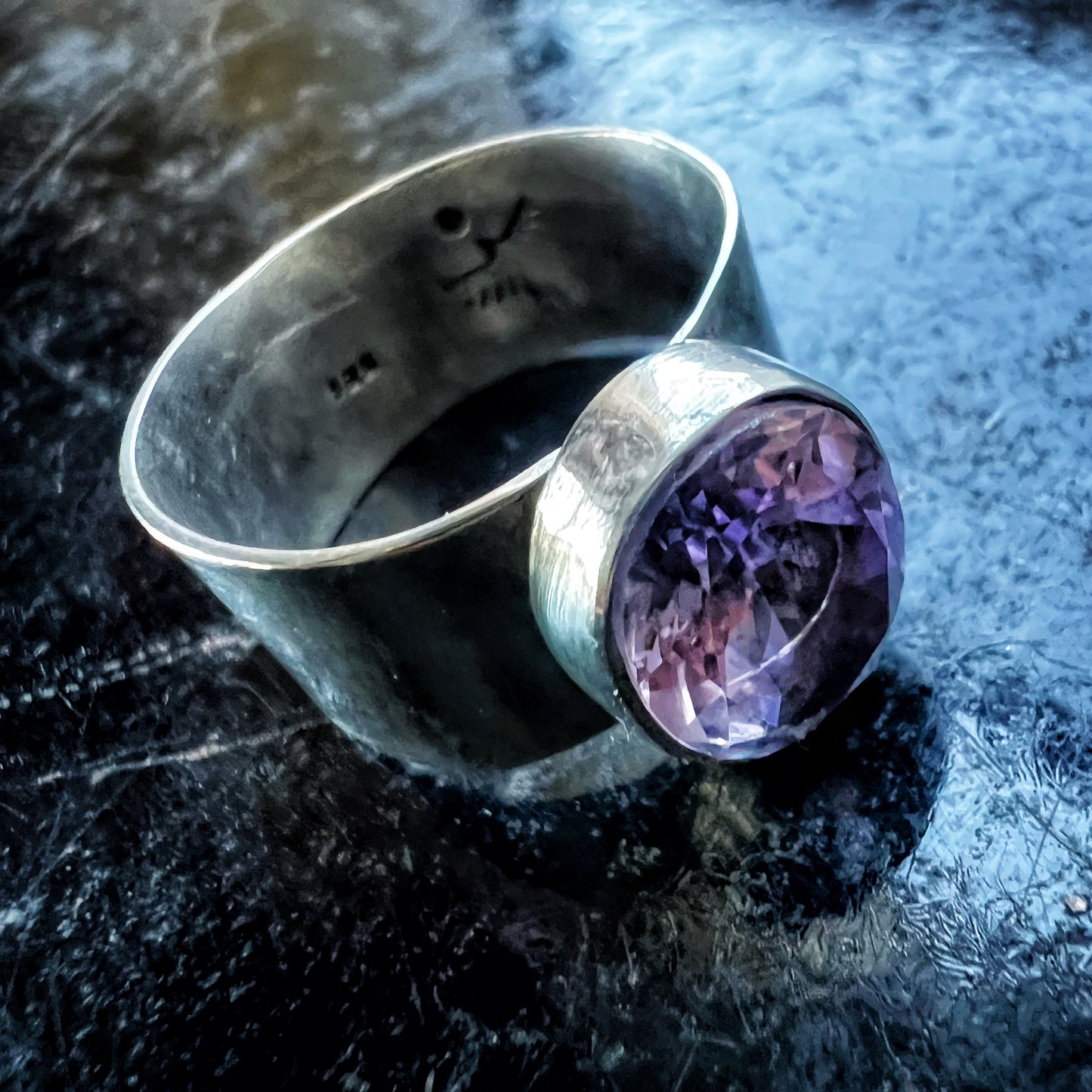 Statement Amethyst Ring — size 9