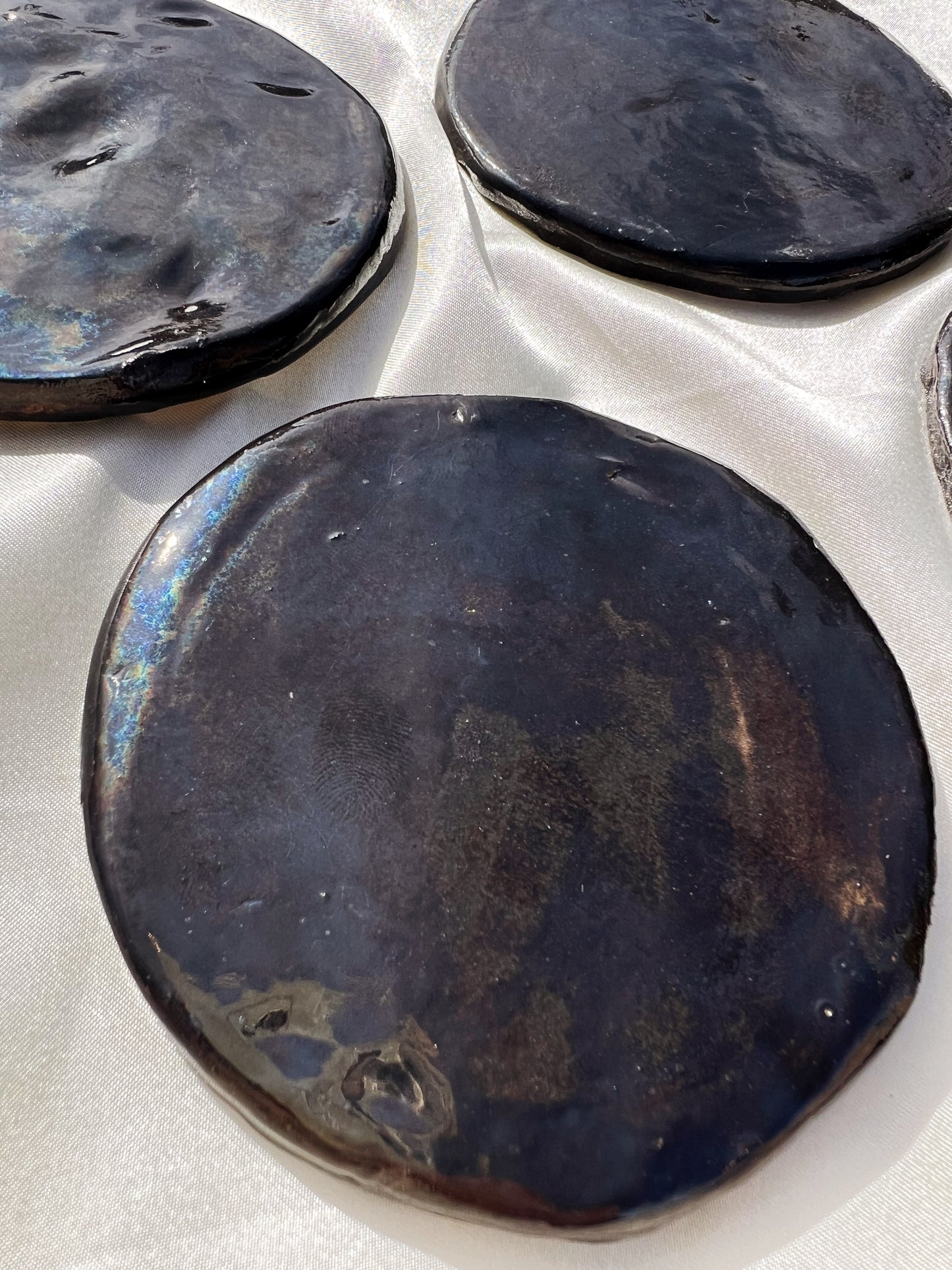 Cosmic Black Ice — set of 4 plates/coasters