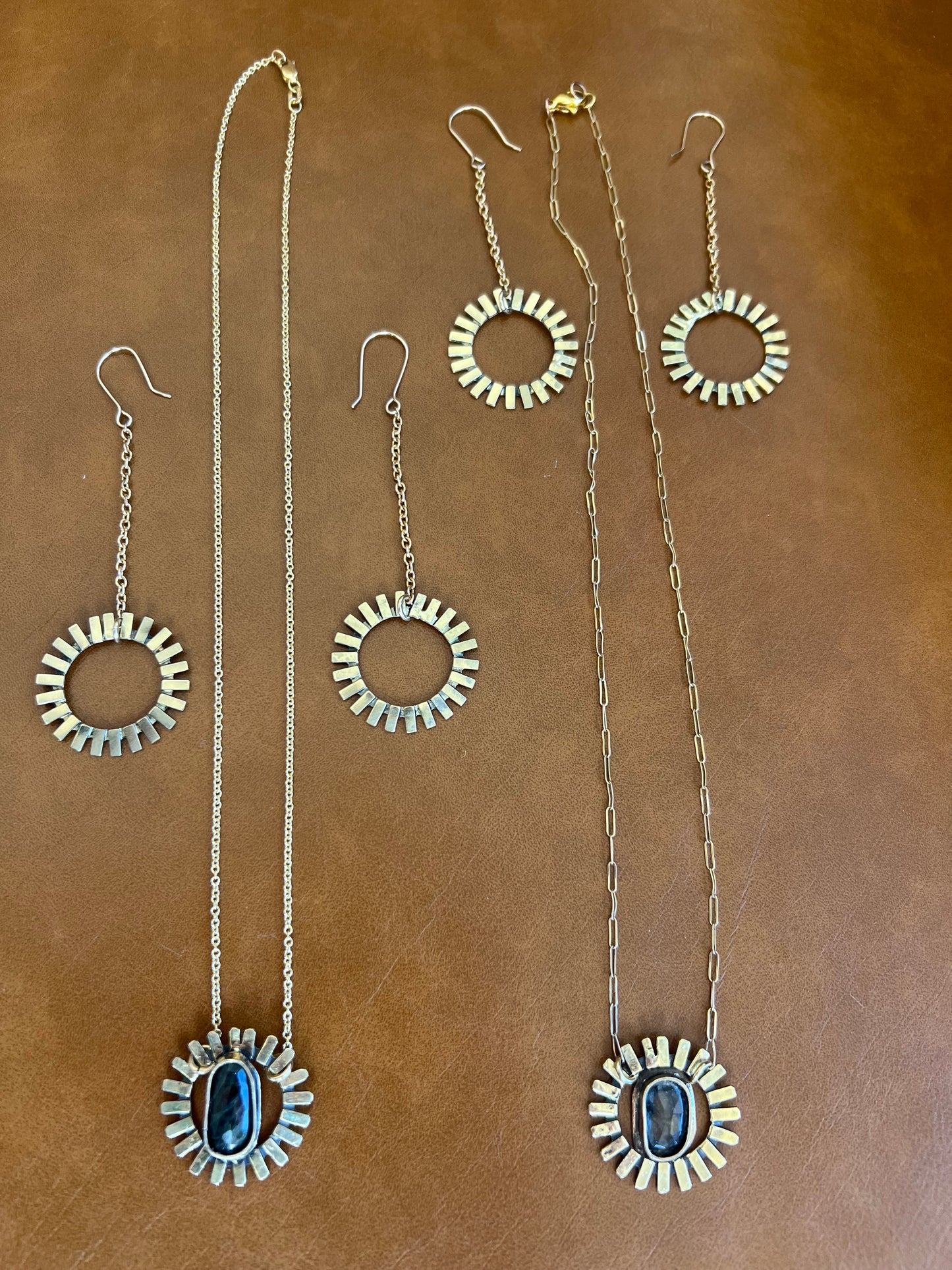 Necklace 1 on left; Necklace 2 on right