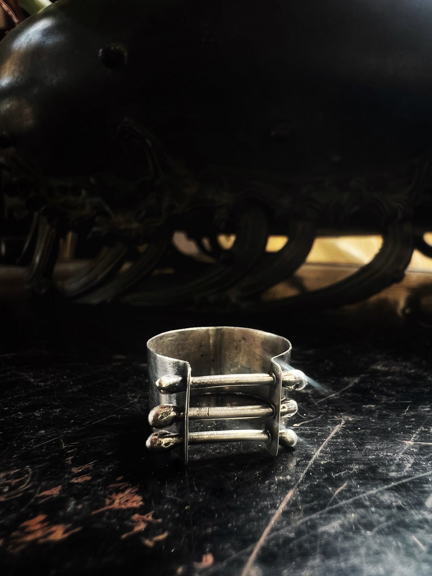 Brutalist ring — made to order