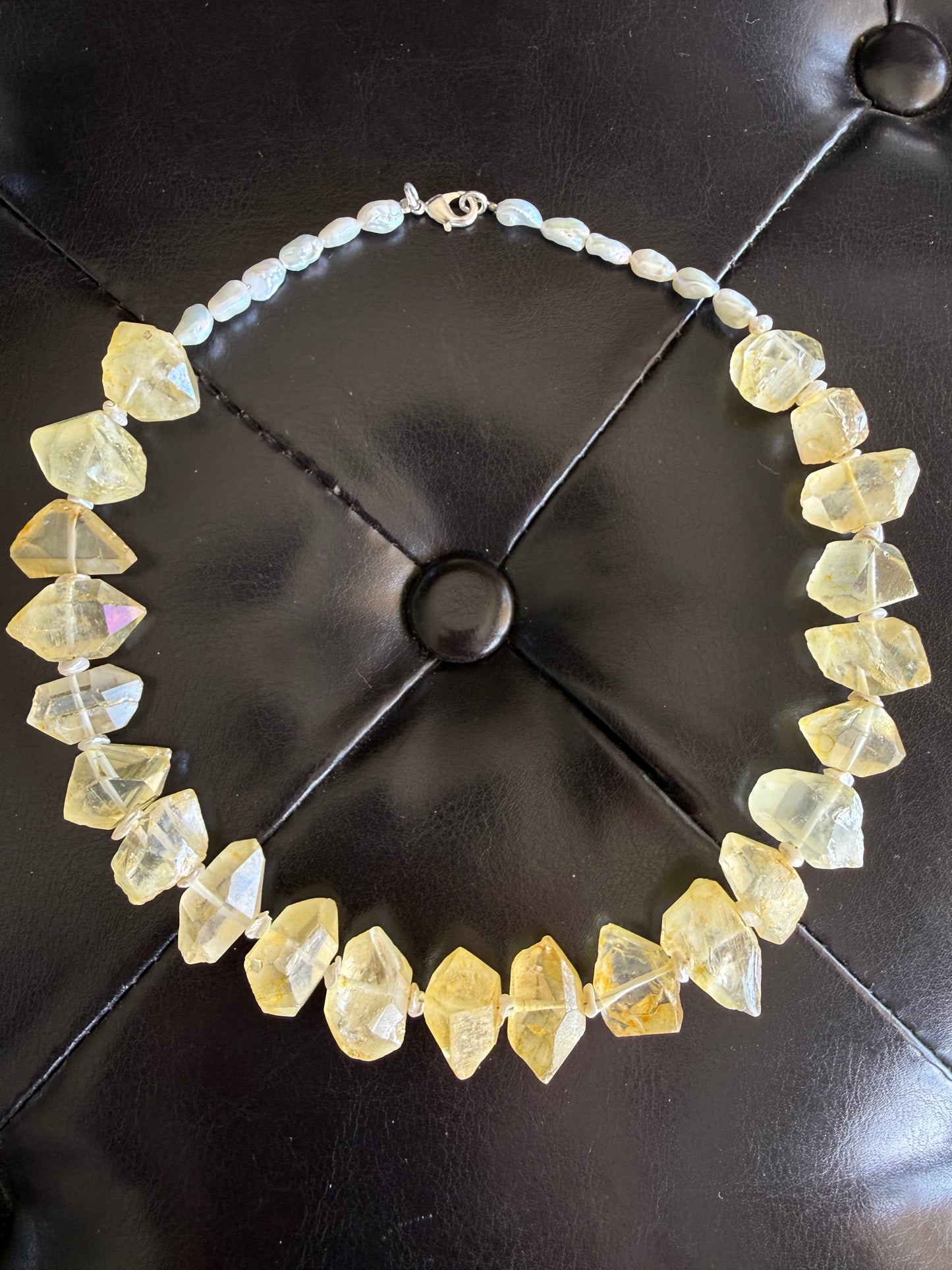 Citrine & Pearl Collar