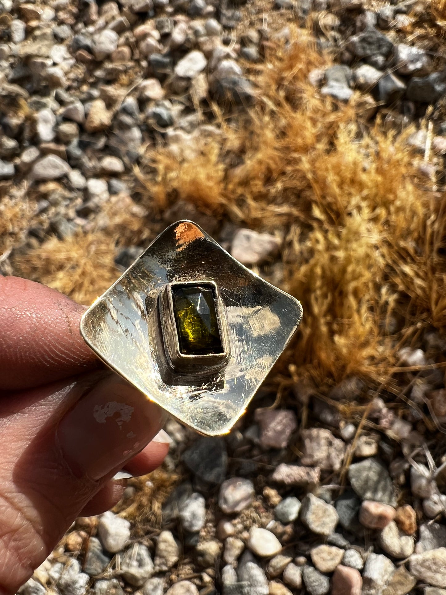 Green Tourmaline Ring — size 10