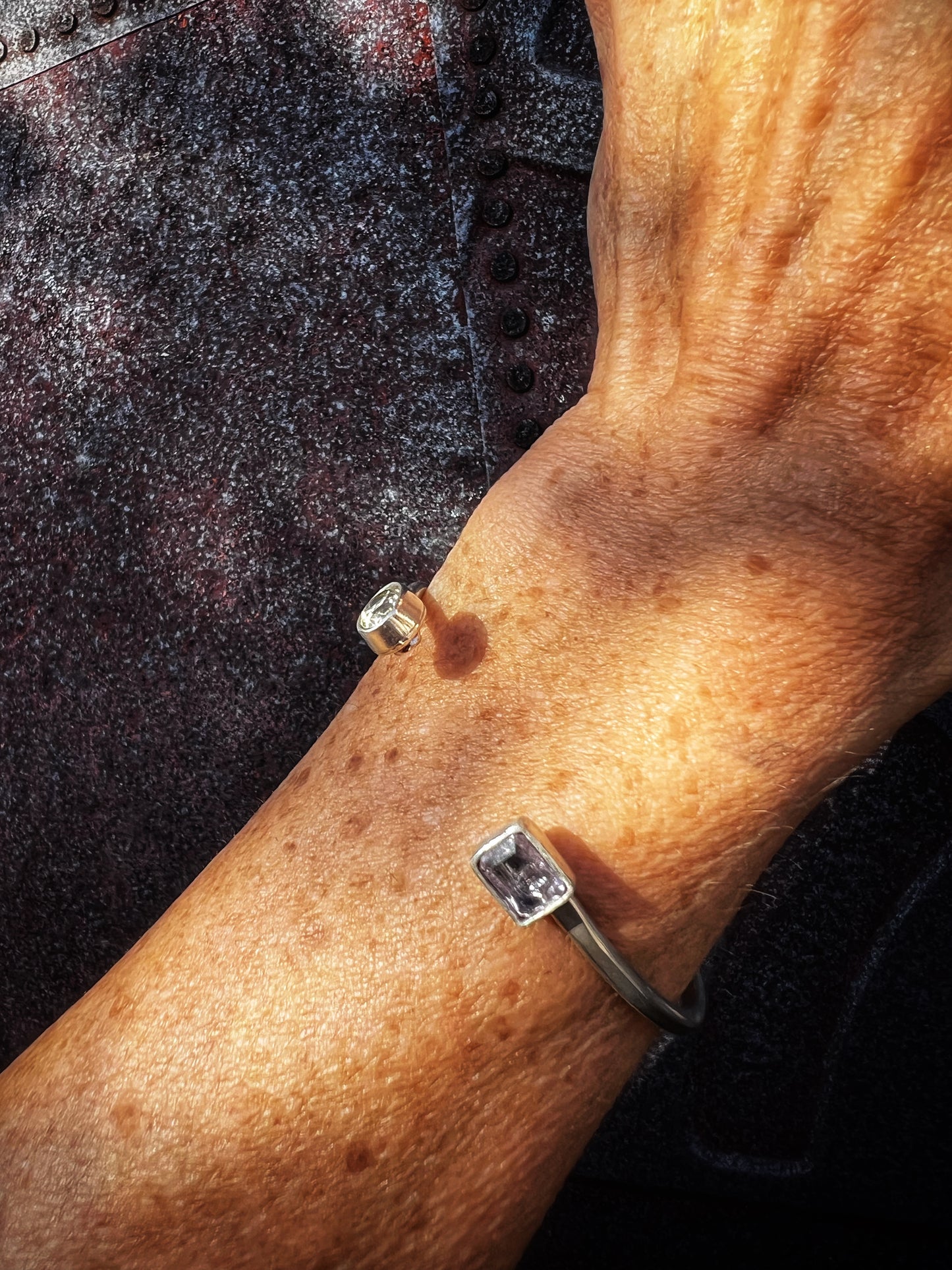 Citrine & Amethyst Bangle