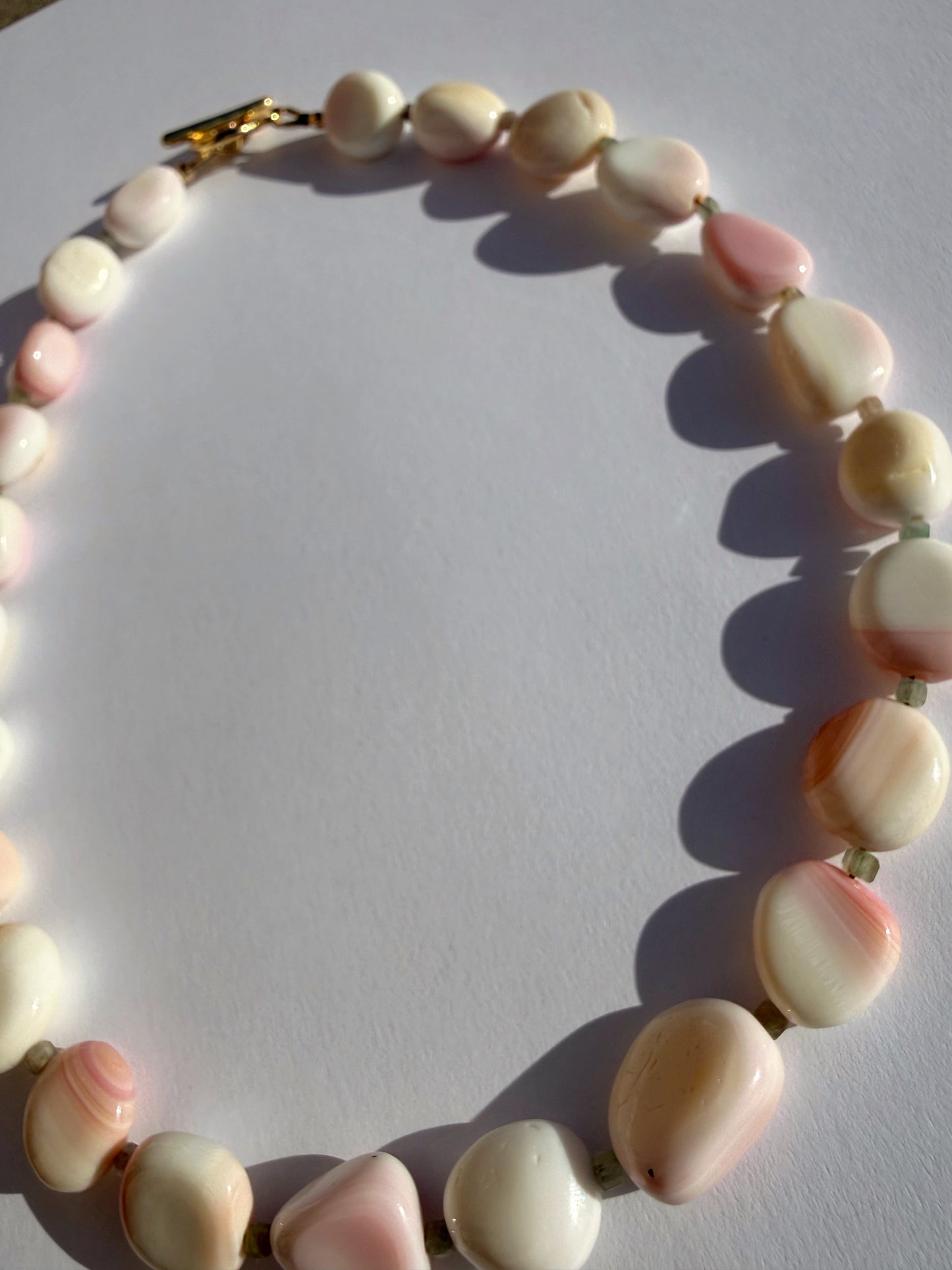 Queen Conch & Aquamarine Collar