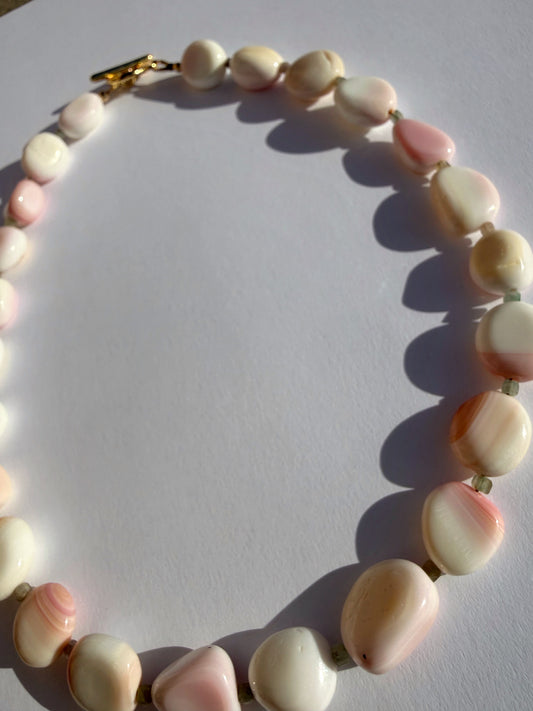 Queen Conch & Aquamarine Collar