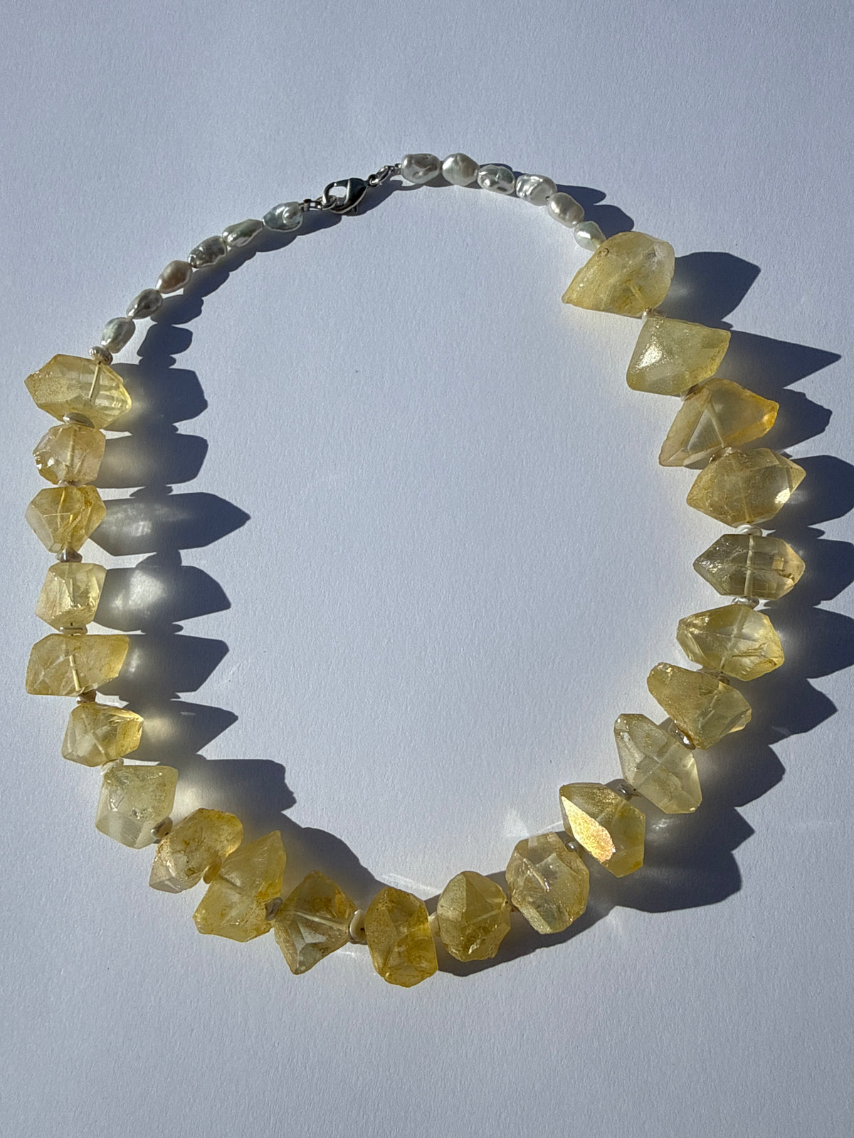 Citrine & Pearl Collar