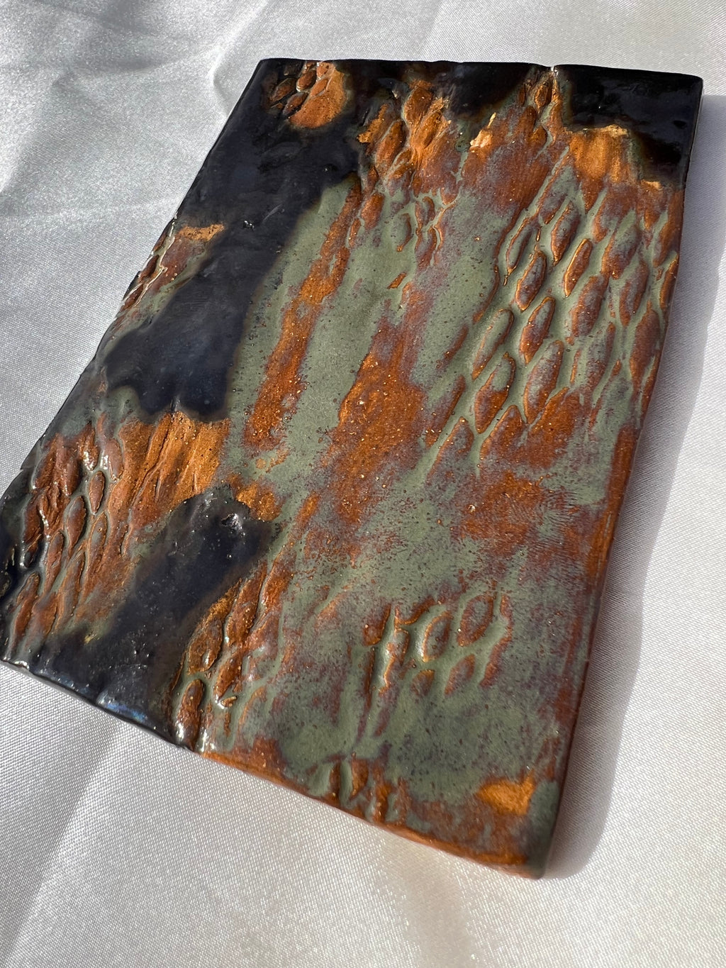 Ceramic Jewelry Dish/Coasters — Moss