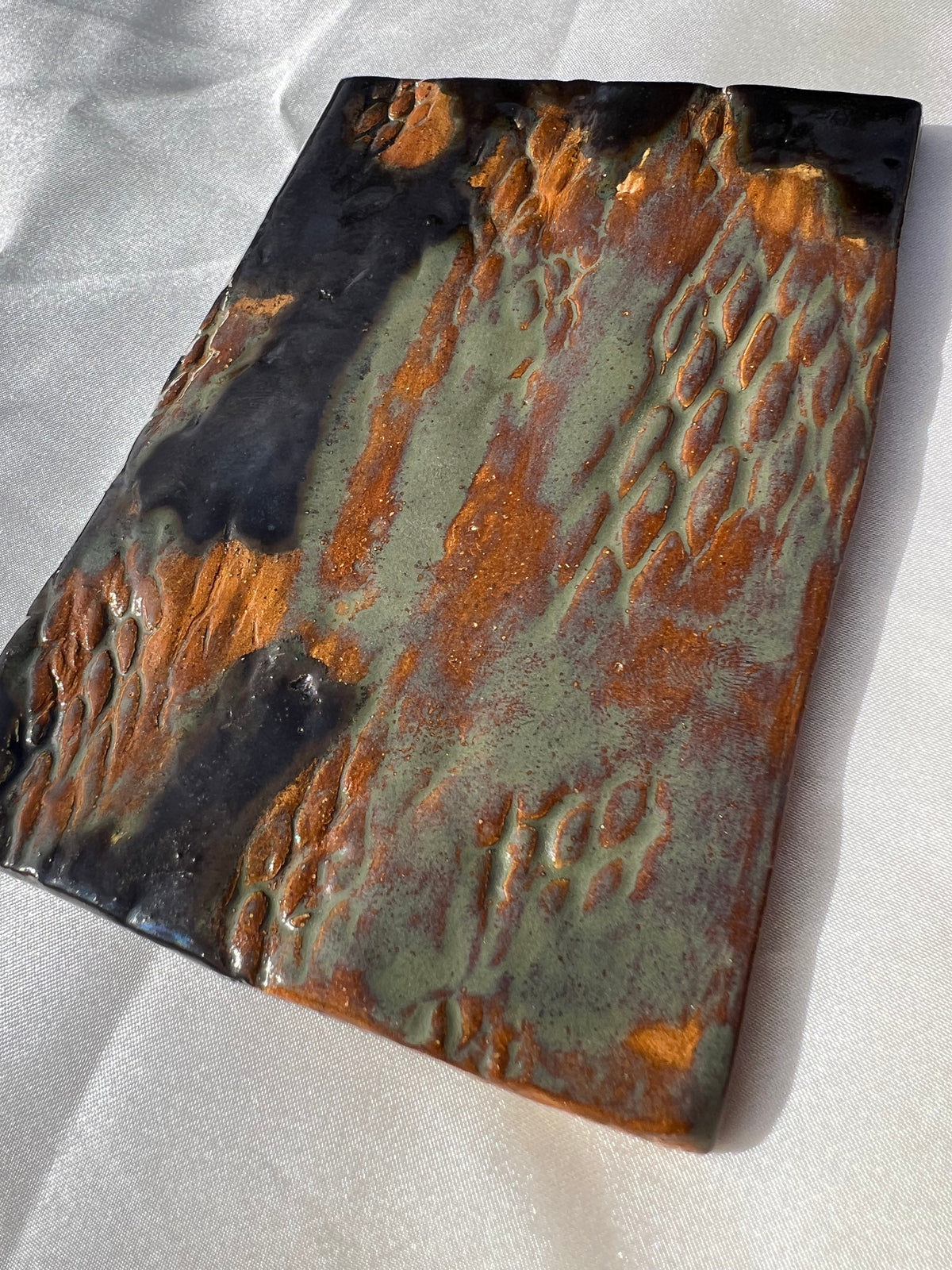 Ceramic Jewelry Dish/Coasters — Moss