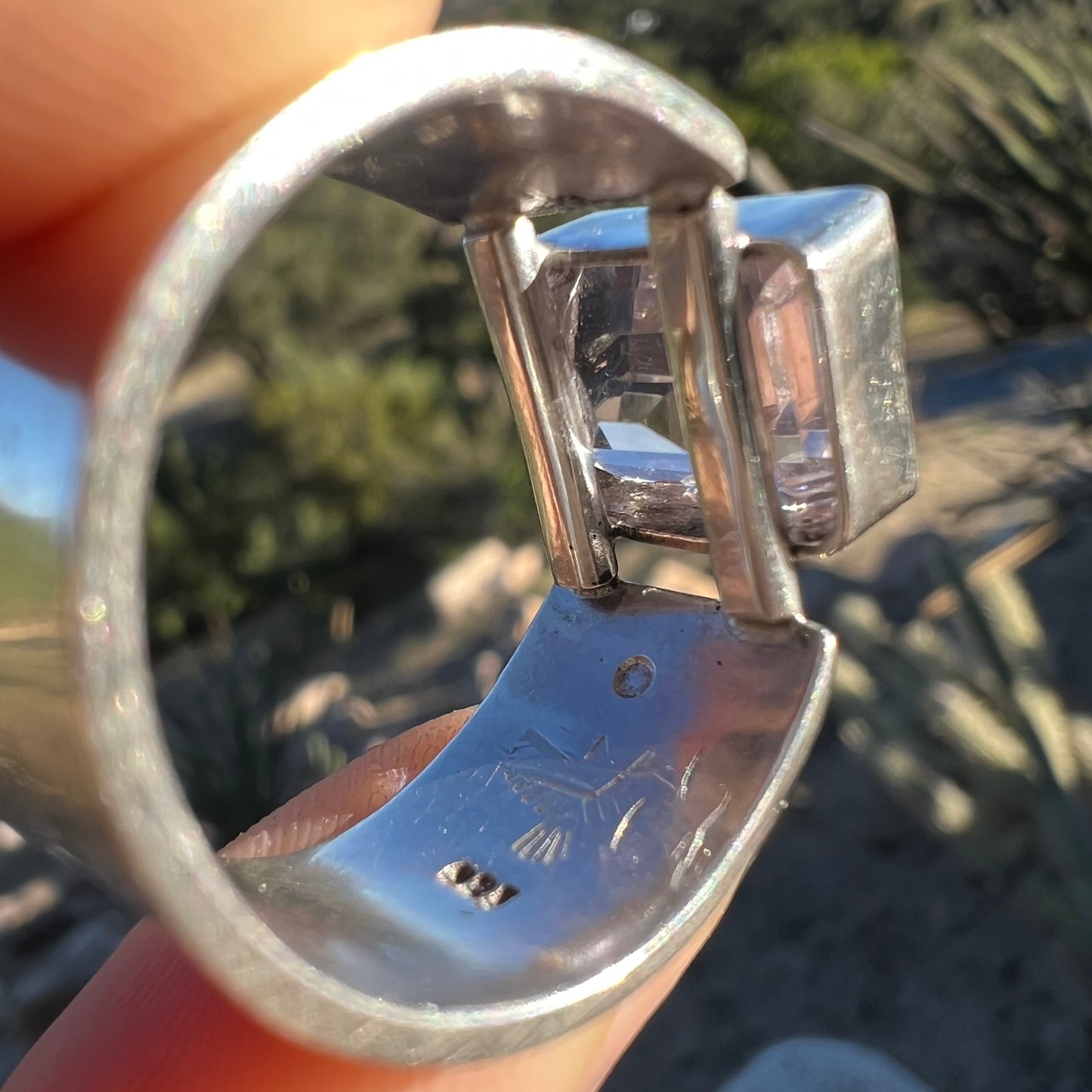 Modernist Amethyst Ring — size 7