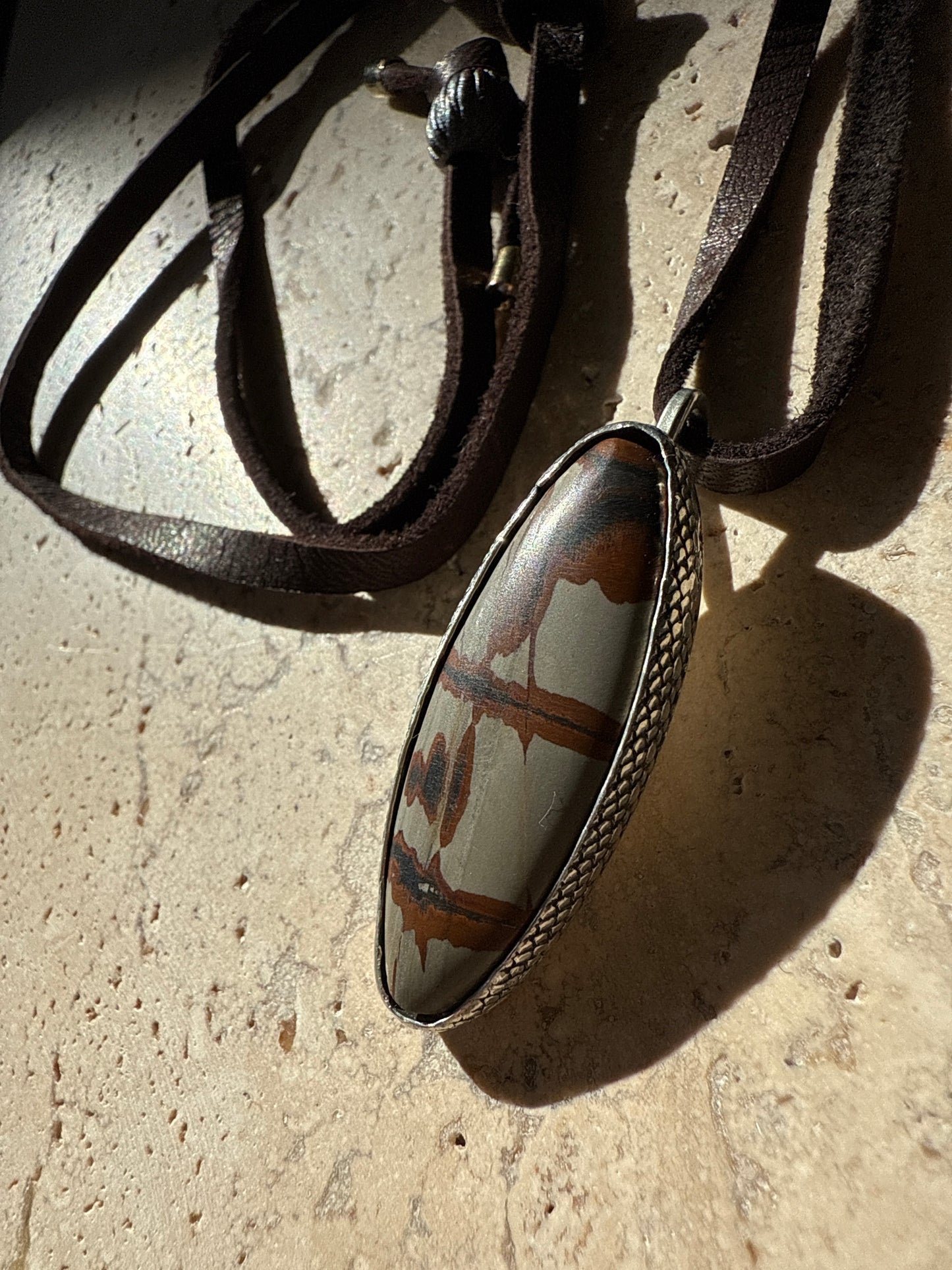 Death Valley Indian Paint Stone Necklace