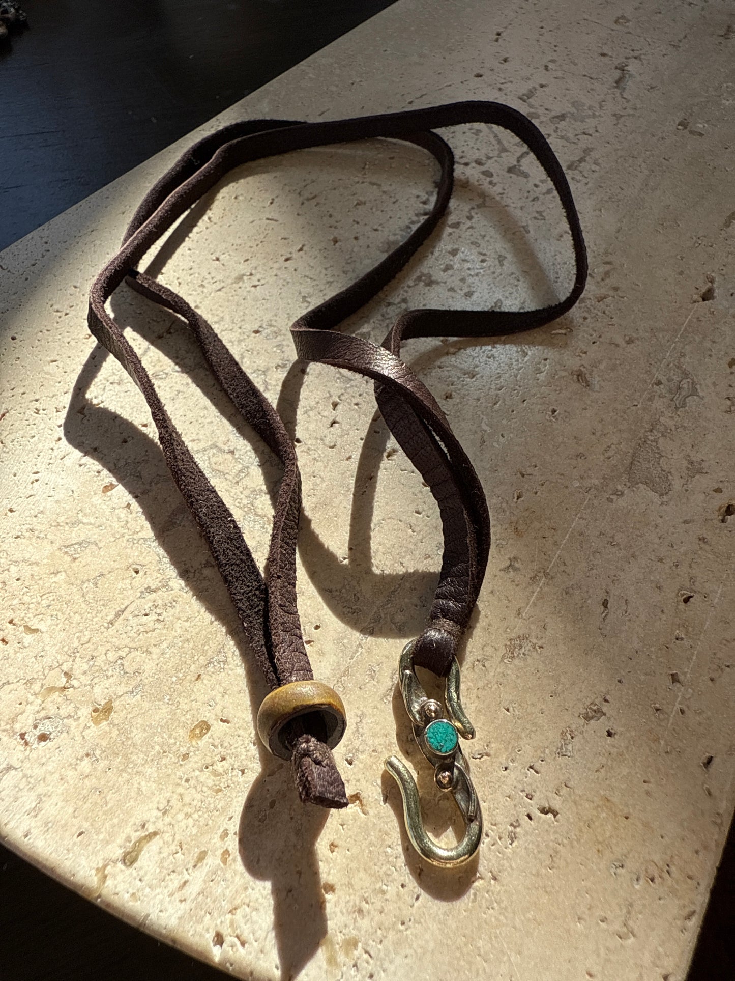 Double-wrap Deerskin bracelet