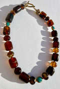 Sumatran Amber & Turquoise Collar