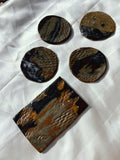 Ceramic Jewelry Dish/Coasters — Moss