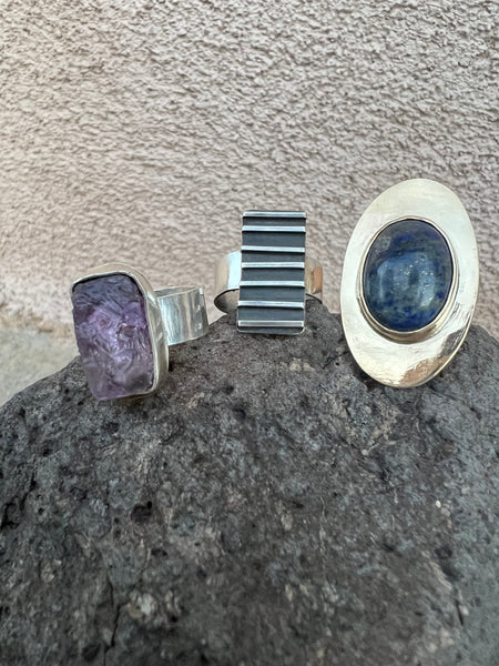 Lapis and Bronze Ring — size 9