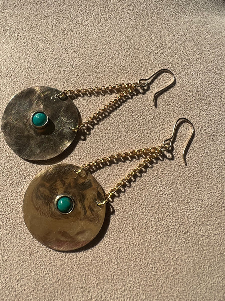 Turquoise Monad Earrings