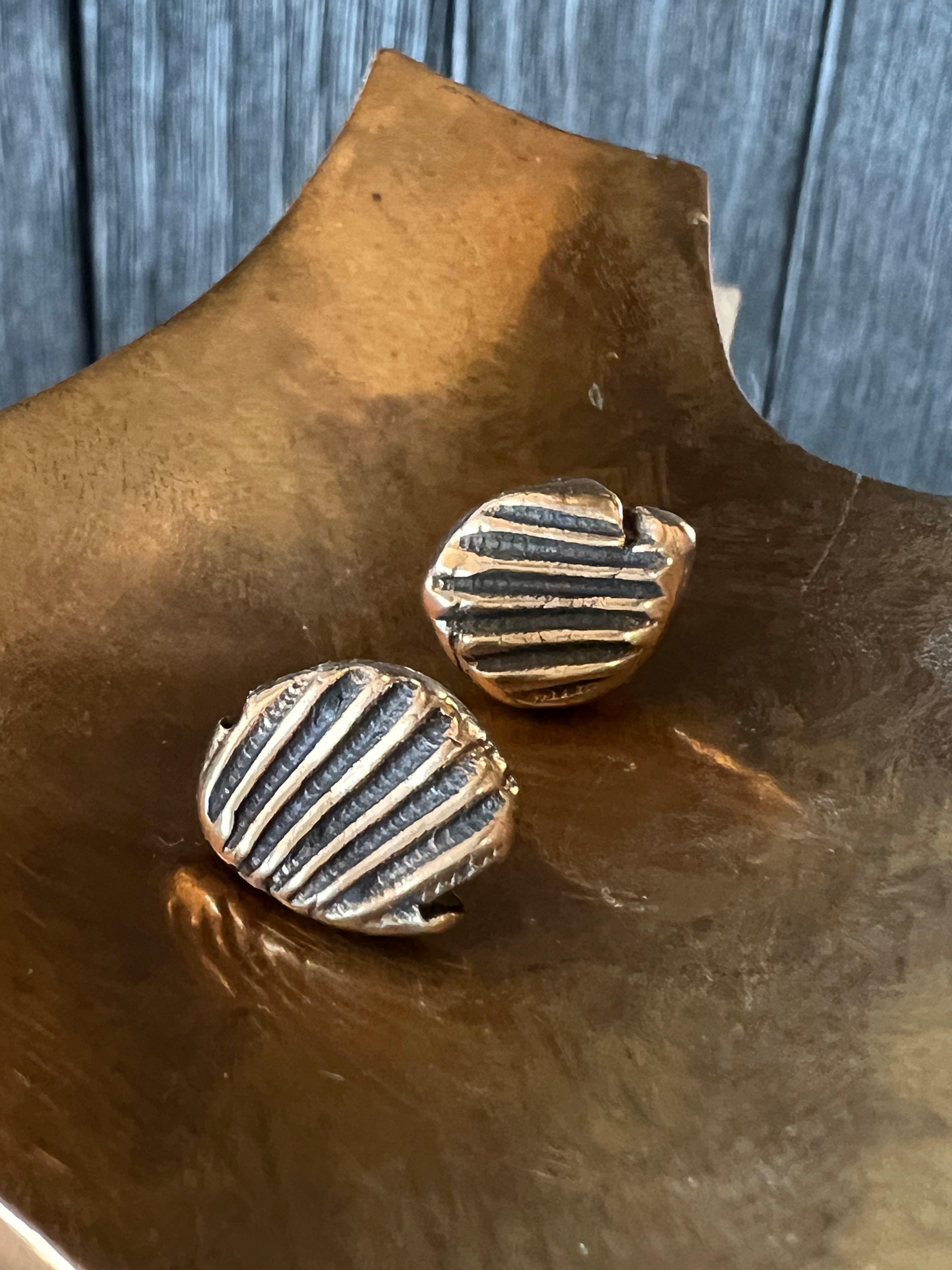 Bronze Shell Studs – Sunhawk Studio