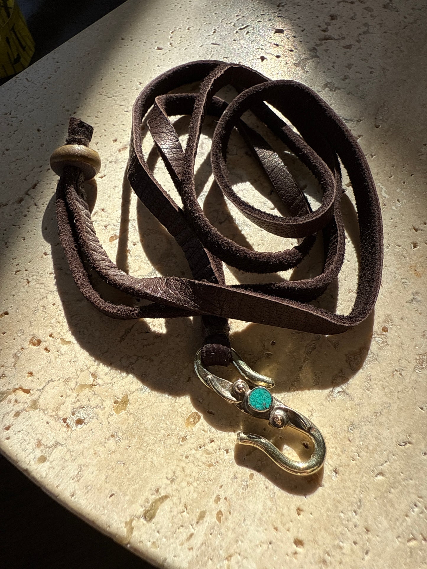 Double-wrap Deerskin bracelet