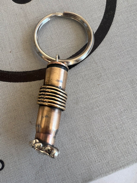 Silver Nugget Bullet keychain — ooak