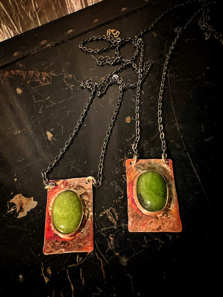 Jade & Firescale Necklace (2 available)