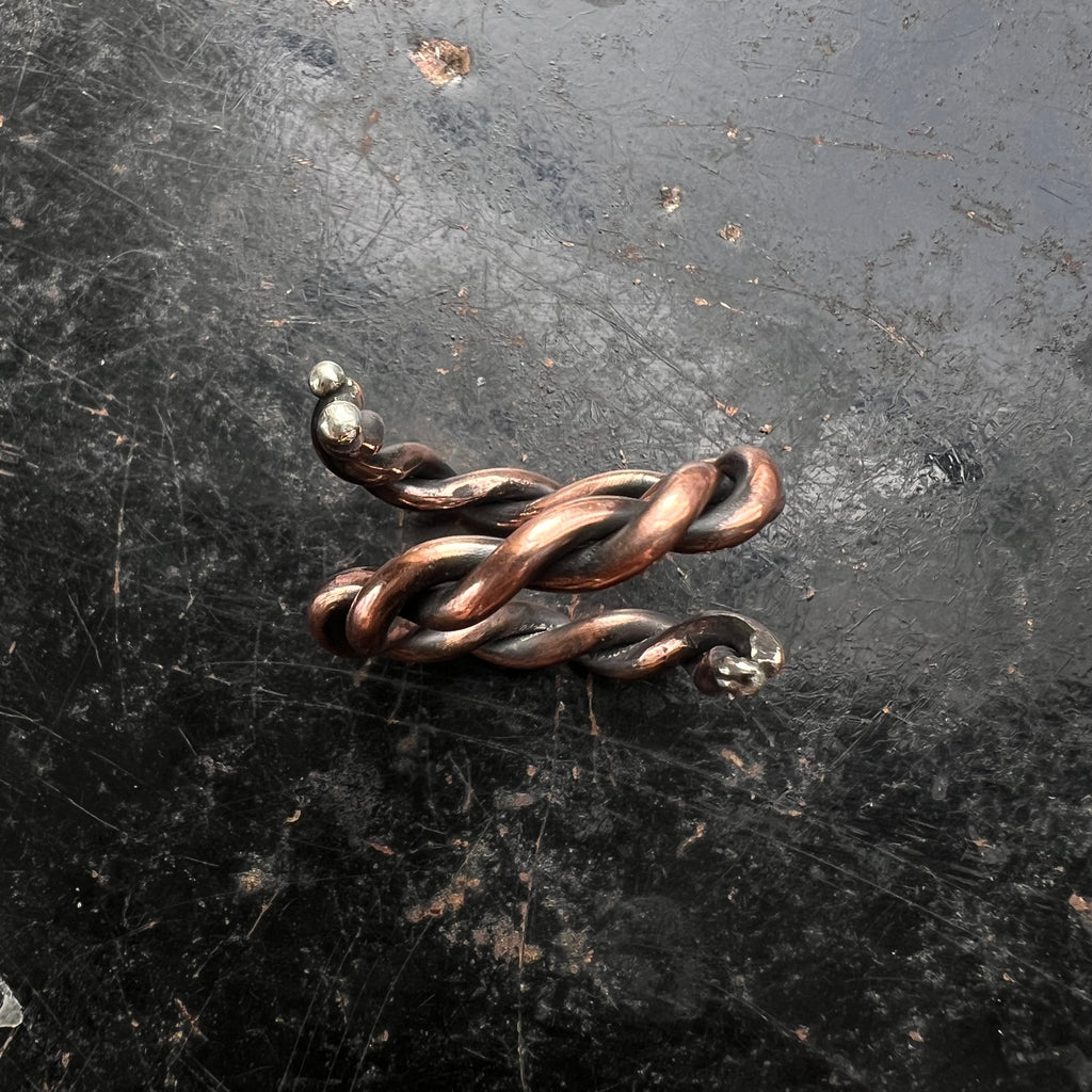 Twisted Cooper Ring — size 11 (slightly adjustable)
