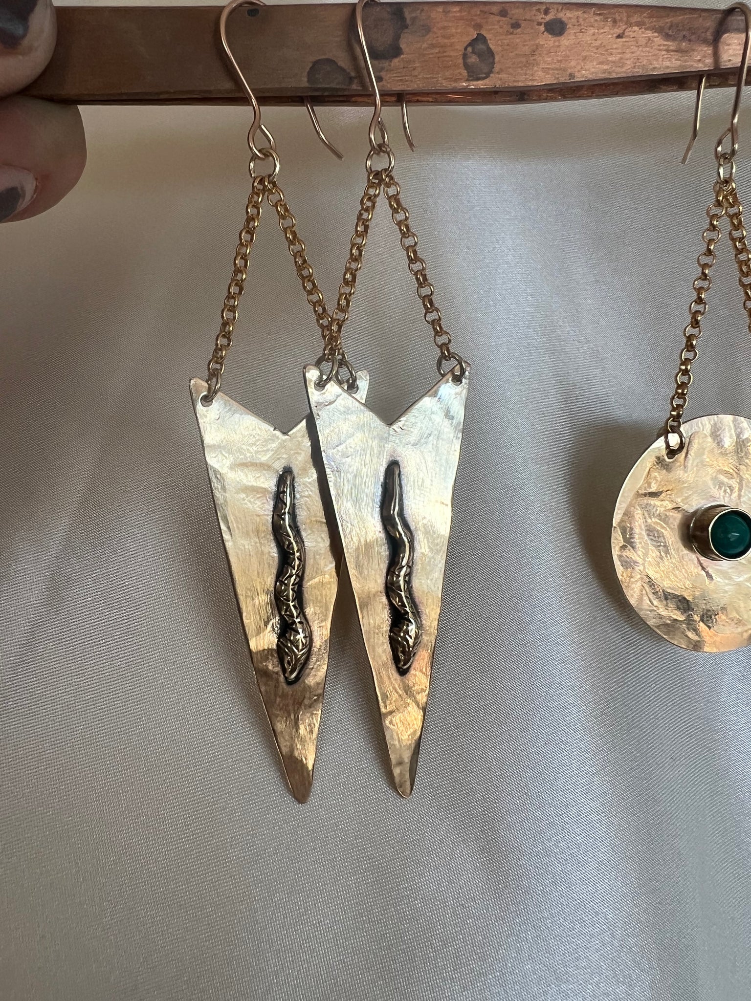 Snake and Dagger earrings — made to order