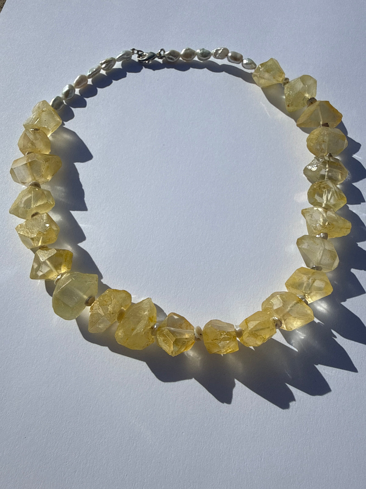 Citrine & Pearl Collar