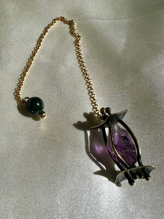 Amethyst Lantern Pendulum