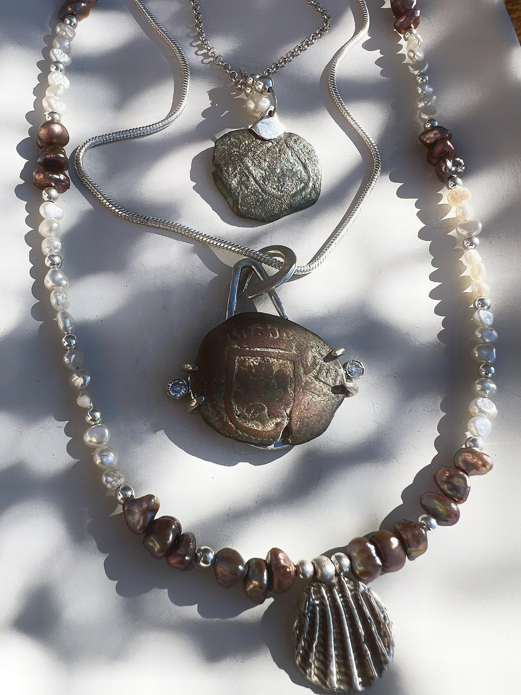 Skully Pirate Coin Necklace