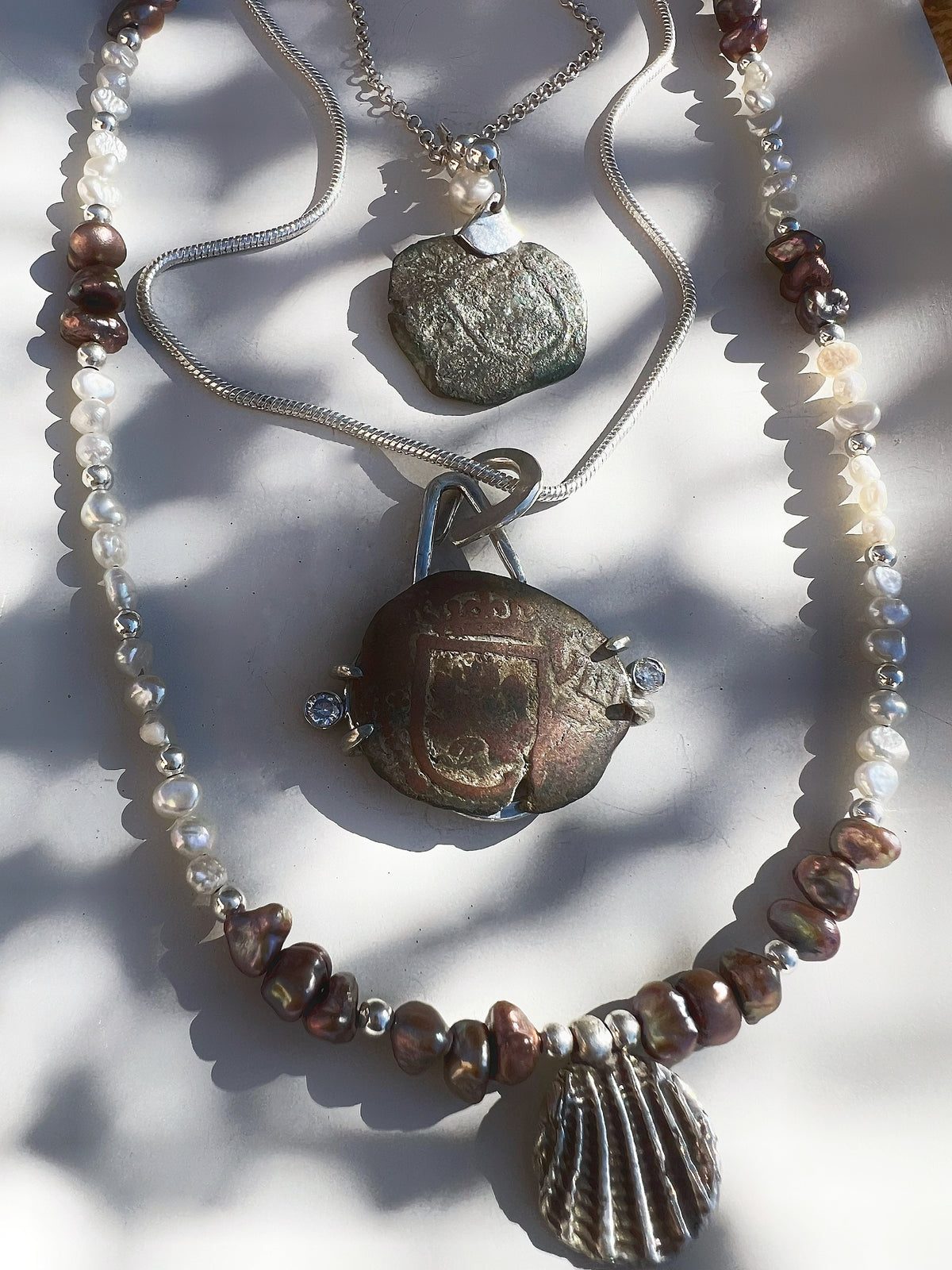 Skully Pirate Coin Necklace