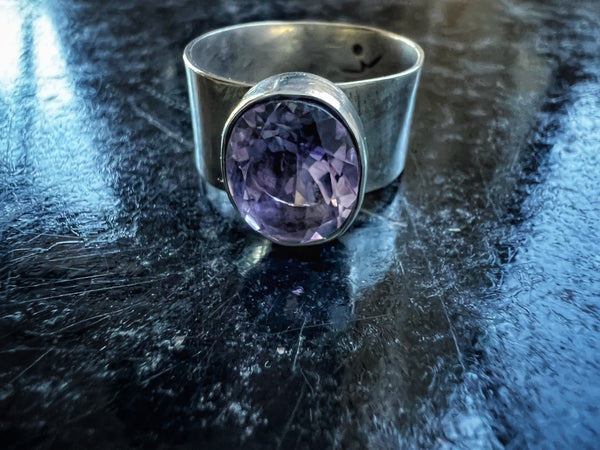 Statement Amethyst Ring — size 9