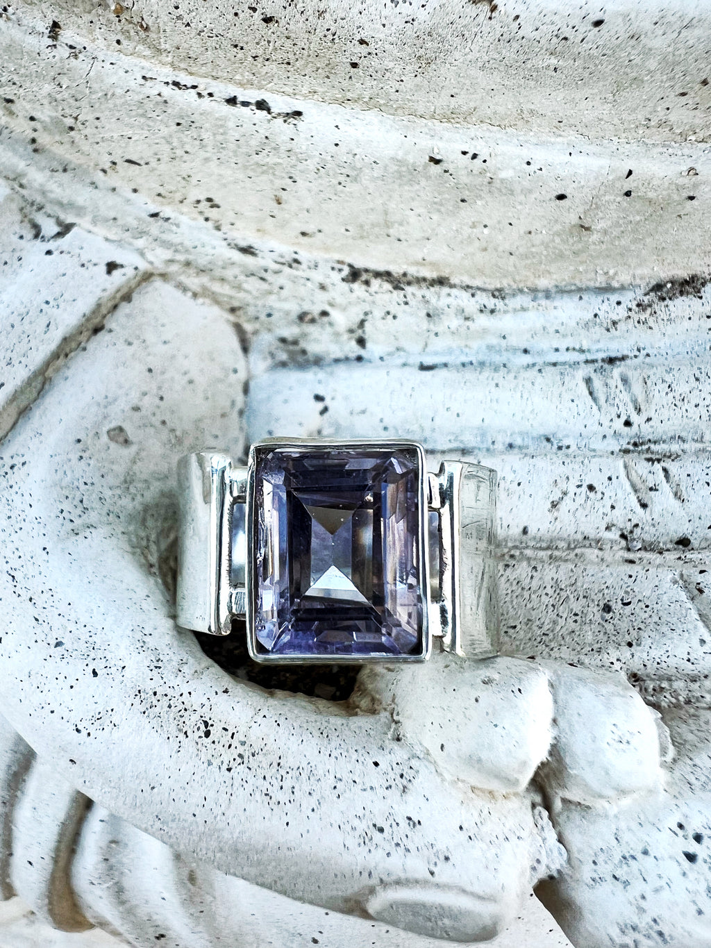 Modernist Amethyst Ring — size 7