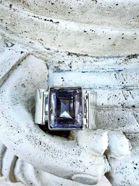 Modernist Amethyst Ring — size 7
