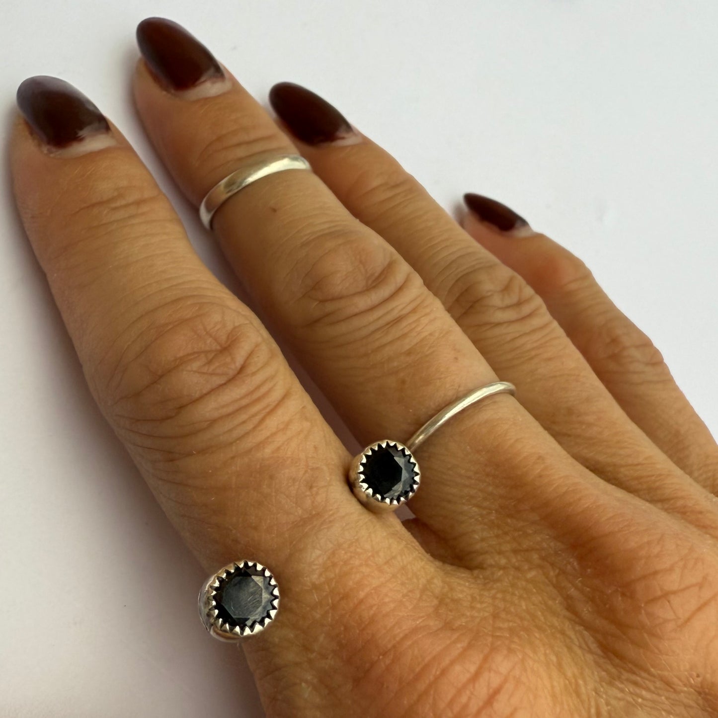 Onyx Illusion Ring — size 5-7.5