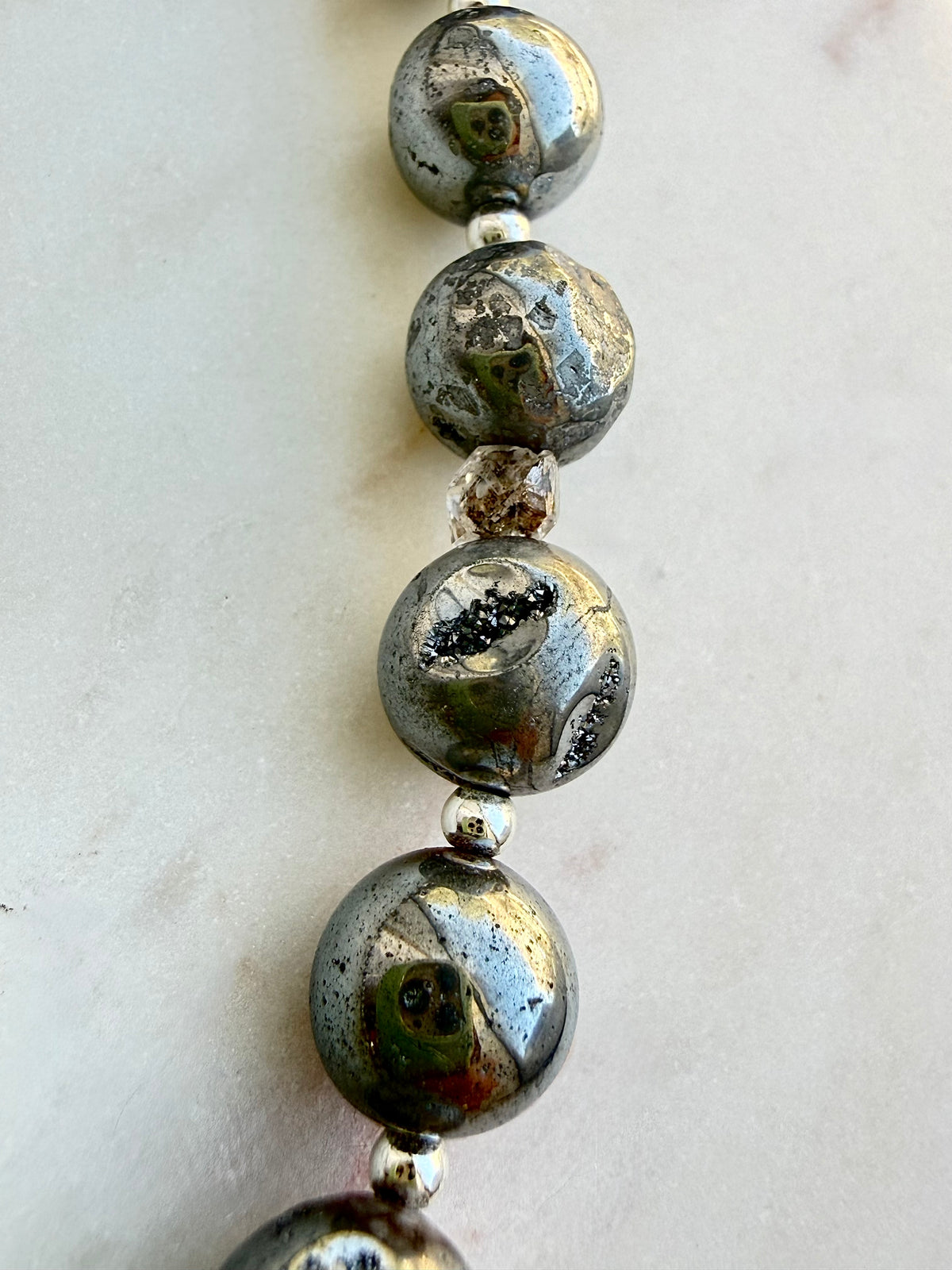 Moonlit Titanium Druzy Necklace