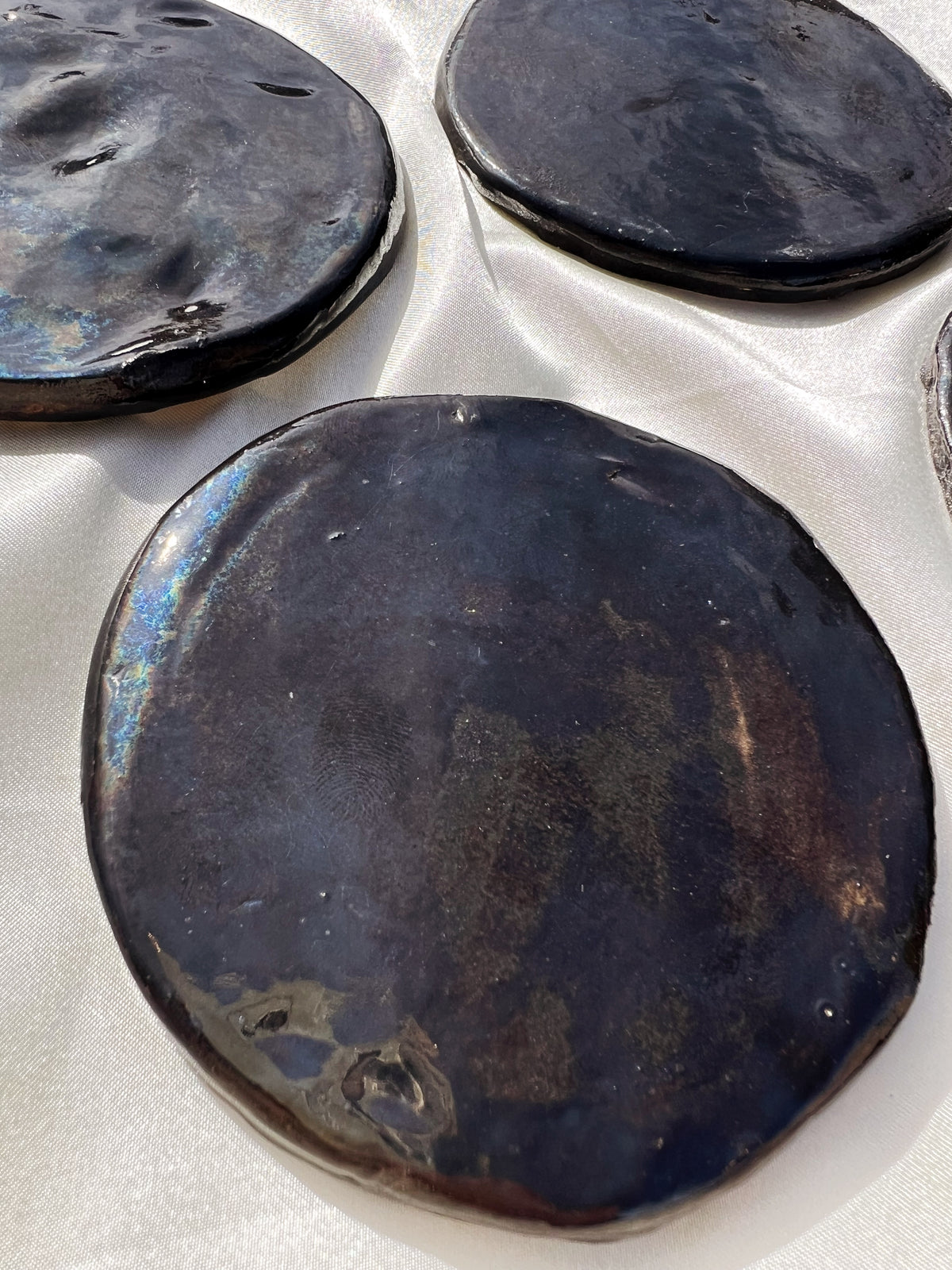 Cosmic Black Ice — set of 4 plates/coasters