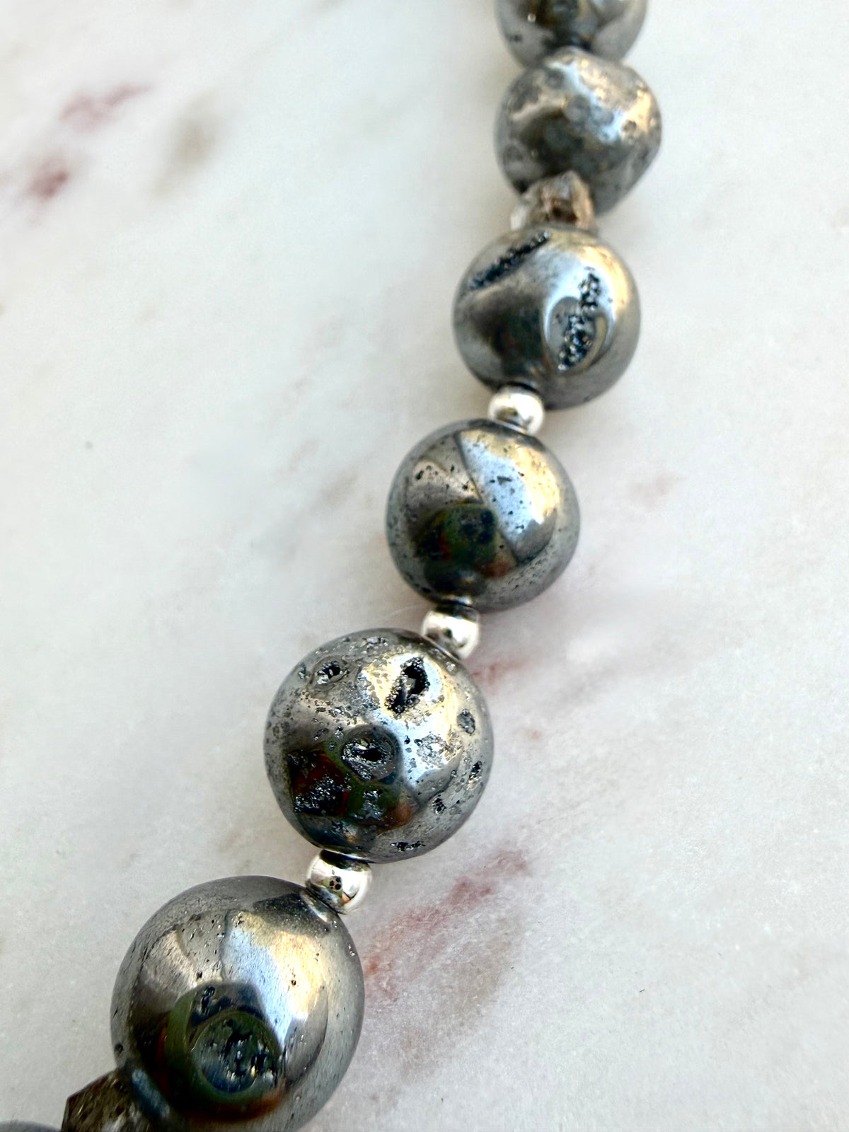 Moonlit Titanium Druzy Necklace