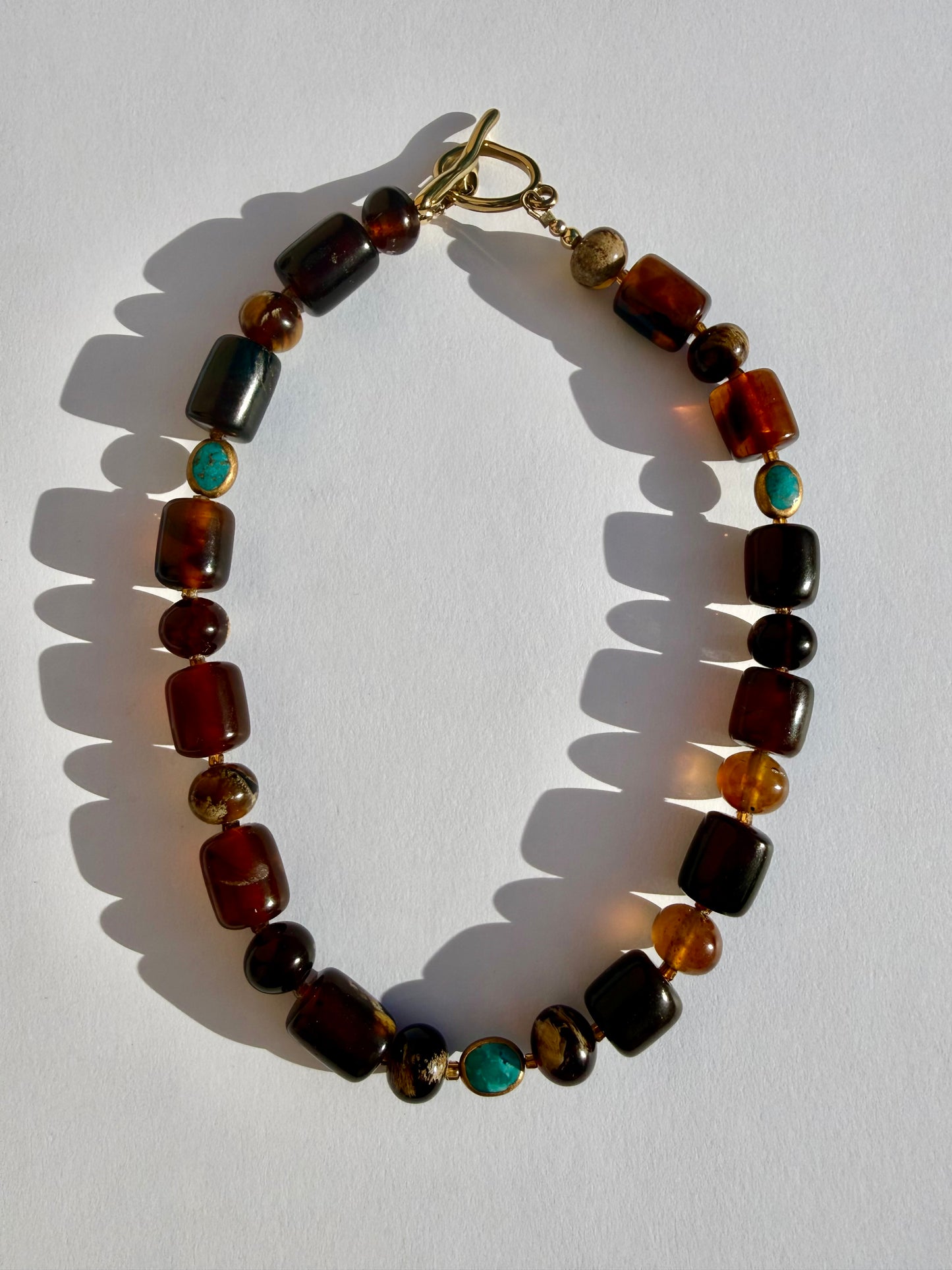 Sumatran Amber & Turquoise Collar
