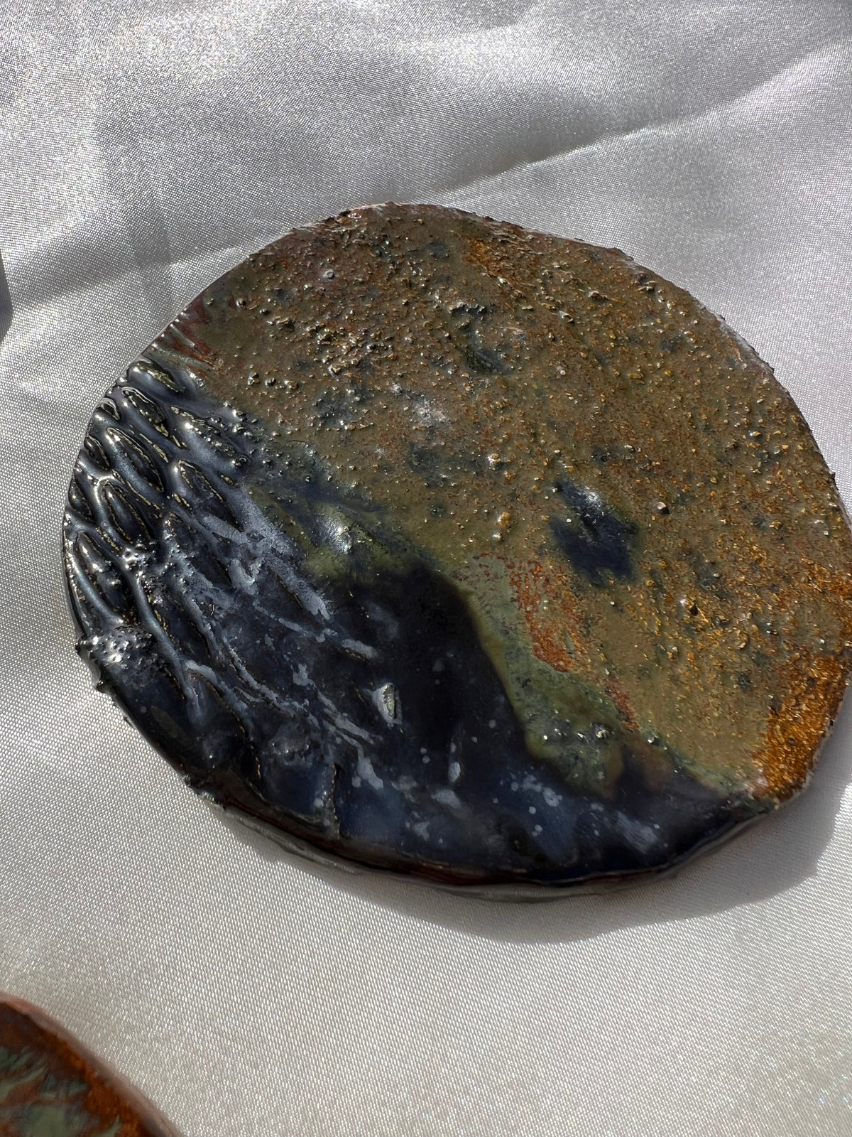 Ceramic Jewelry Dish/Coasters — Moss