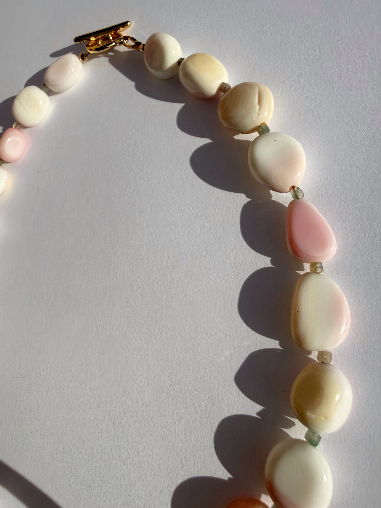 Queen Conch & Aquamarine Collar