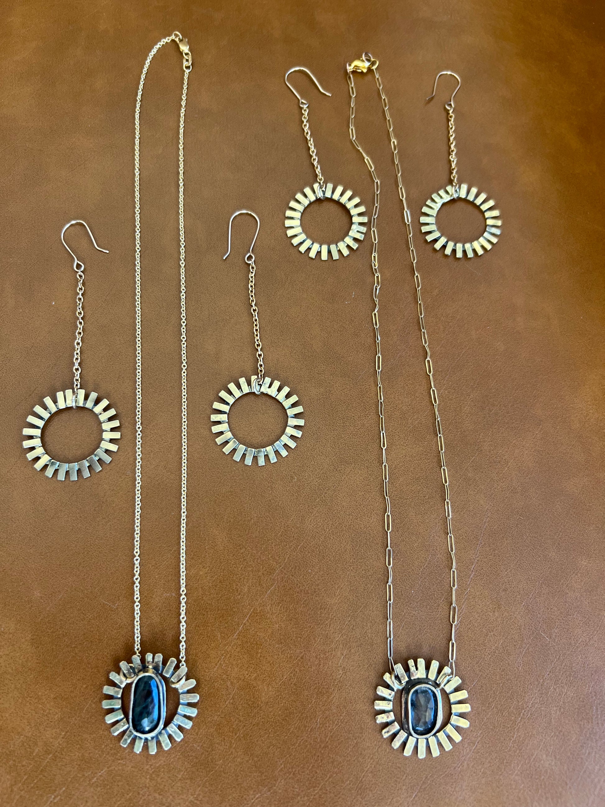 Necklace 1 on left; Necklace 2 on right
