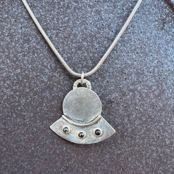 UFO Necklace with Snake Chain
