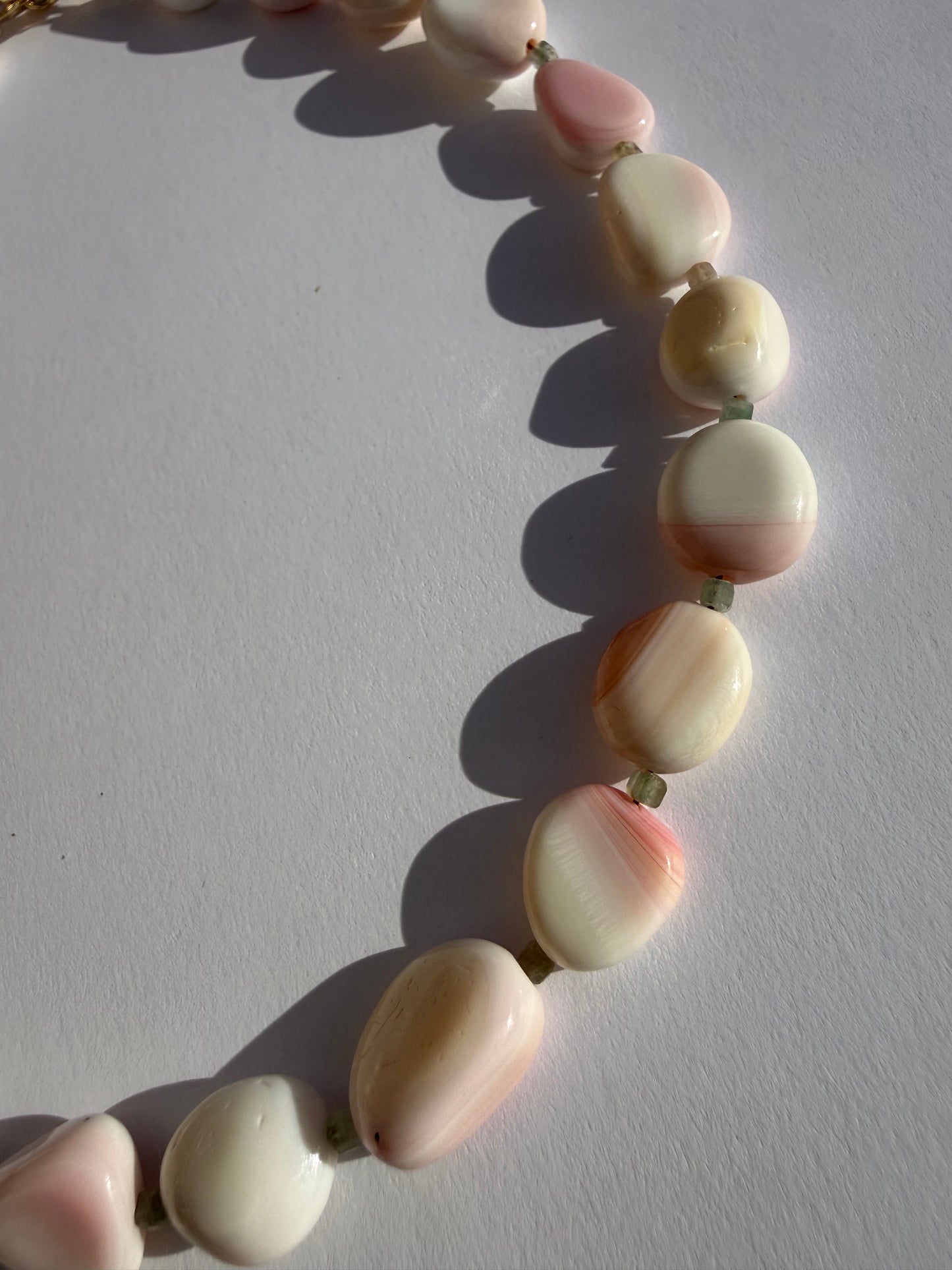 Queen Conch & Aquamarine Collar