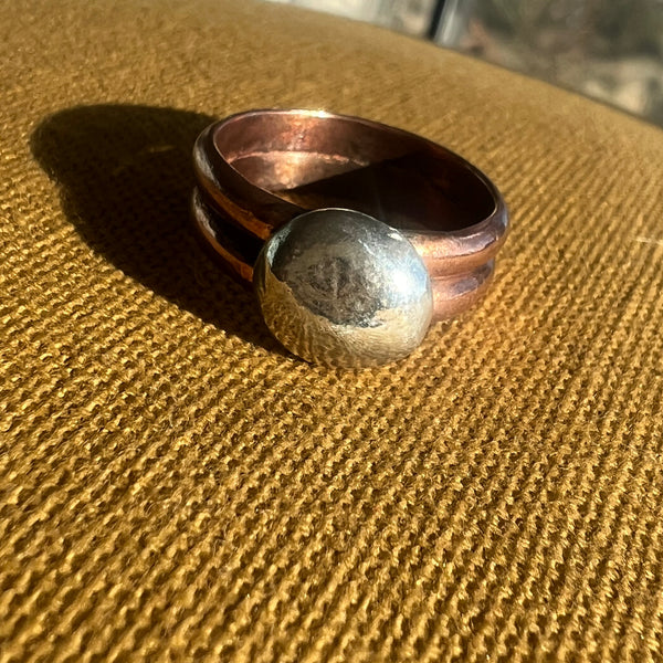 Copper and Silver Rings