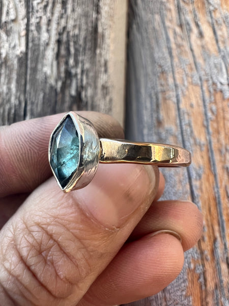 Blue-Green Apatite Ring — size 7
