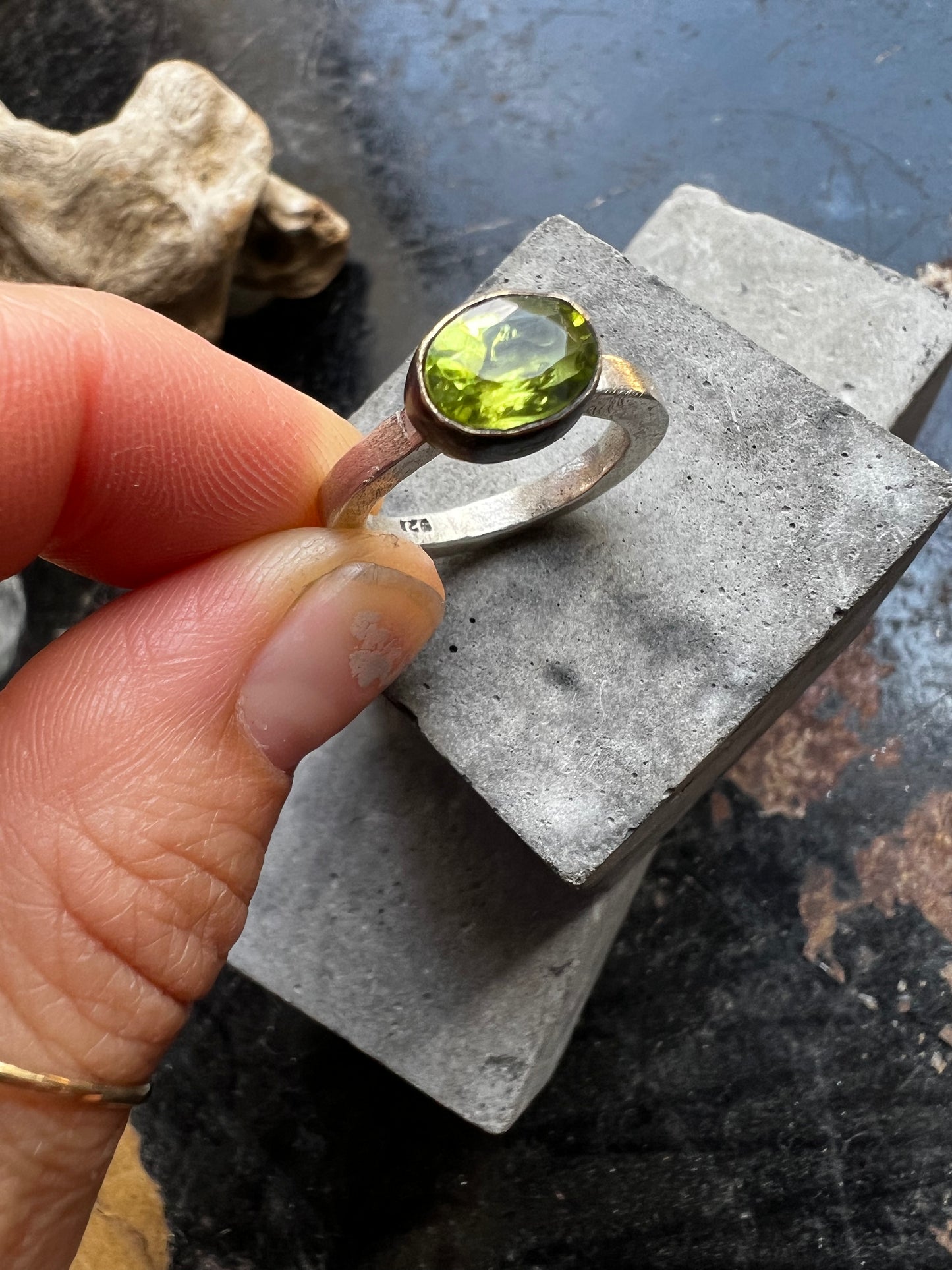 Peridot Avant-Garde Ring — sz 5
